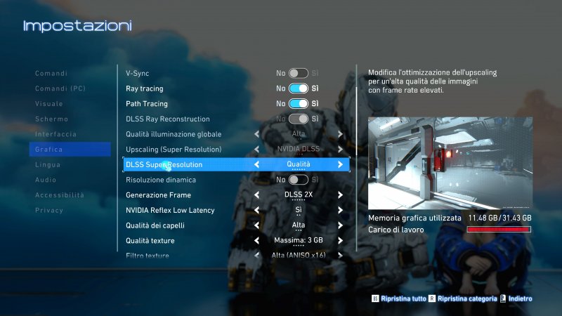 Il classico indicatore VRAM offerto da RE Engine è abbastanza coerente con l'utilizzo effettivo