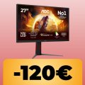 Il monitor da gaming AOC è in promo al minimo storico su Amazon: 27', 4K, refresh rate da 160Hz e tempo di risposta da 1ms