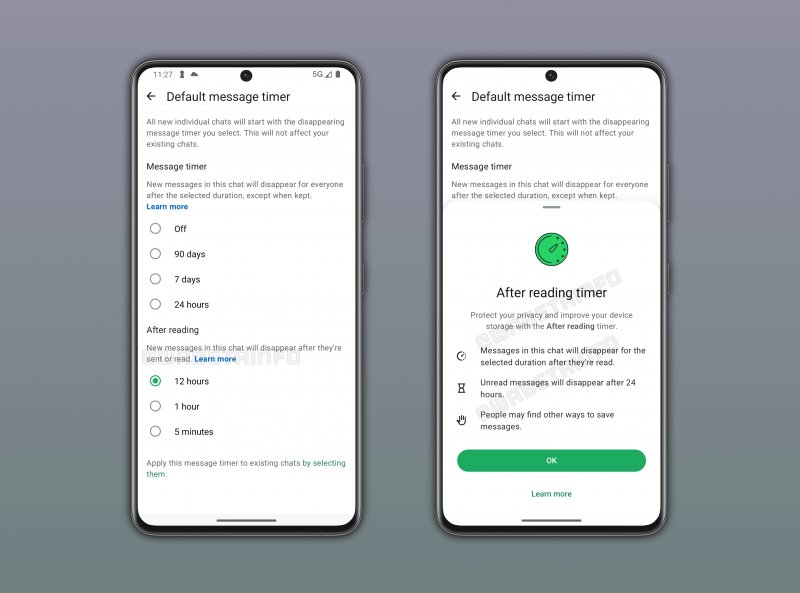 Wa After Reading Disappearing Messages Timer Feature Android 1