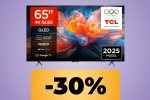 La smart TV TCL QLED 4K HDR da 65' è in sconto su Amazon: puoi acquistarla al suo minimo storico - Notizia
