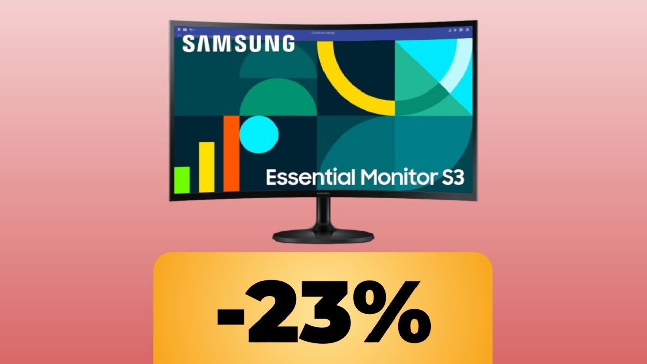 Il monitor Samsung Essential S3 da 27" è in offerta su Amazon: Full HD e refresh rate da 100 Hz