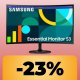 Il monitor Samsung Essential S3 da 27" è in offerta su Amazon: Full HD e refresh rate da 100 Hz