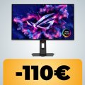 Il monitor da gaming ASUS ROG Strix OLED è al minimo storico su Amazon: 27', refresh rate da 240Hz e tempo di risposta di 0,3 ms