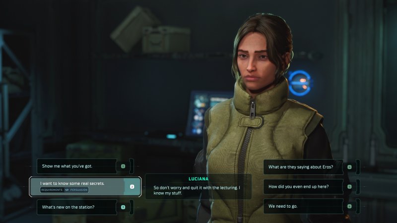 Un esempio di dialogo con skill check