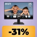 Il monitor da gaming MSI da 25' è in offerta su Amazon: puoi acquistarlo (quasi) al suo minimo storico