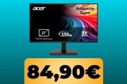 Il monitor Acer da 27" con display FullHD, refresh rate da 120Hz e tempo di risposta di 1ms è in promo al minimo storico