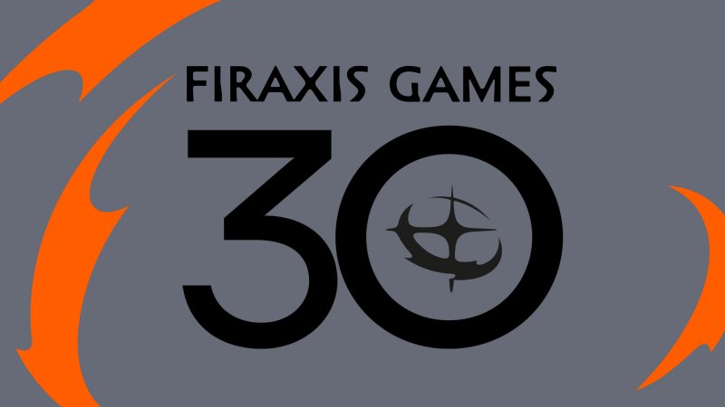 Il nuovo logo di Firaxis Games nell'immagine celebrativa dei 30 anni, il logo è all'interno dello 0