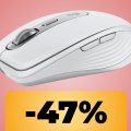 Il mouse Logitech MX Anywhere 3S è scontatissimo su Amazon: silenzioso, ergonomico e al minimo storico