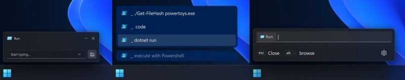 Nuovo menu Esegui