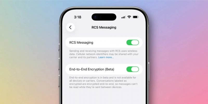 Il toggle per disattivare la crittografia e i messaggi RCS (fonte immagine: 9to5mac)