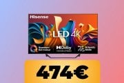 Goditi film e videogiochi con la Smart TV Hisense QLED 4K da 65" al minimo storico su Amazon