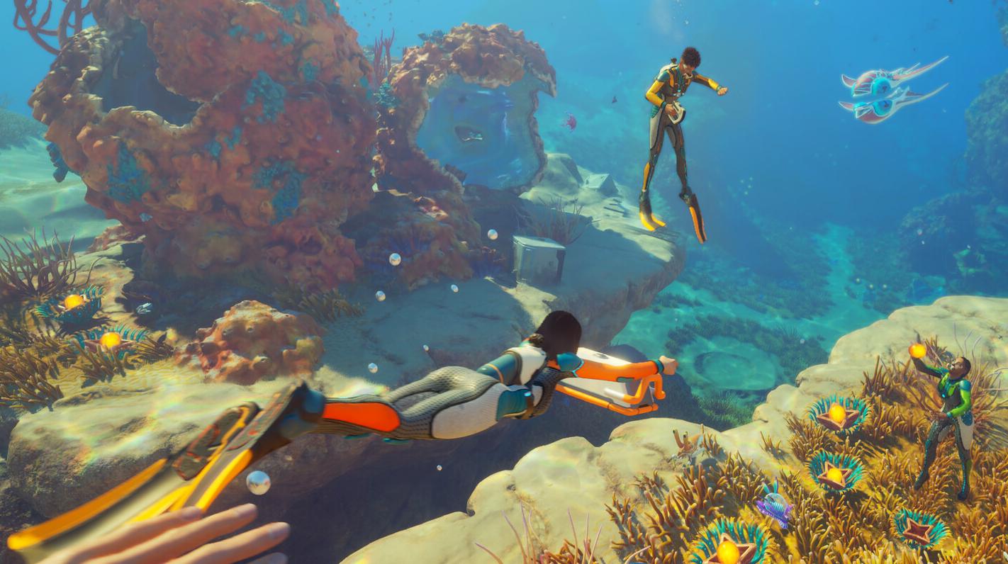 Un personaggio di Subnautica 2