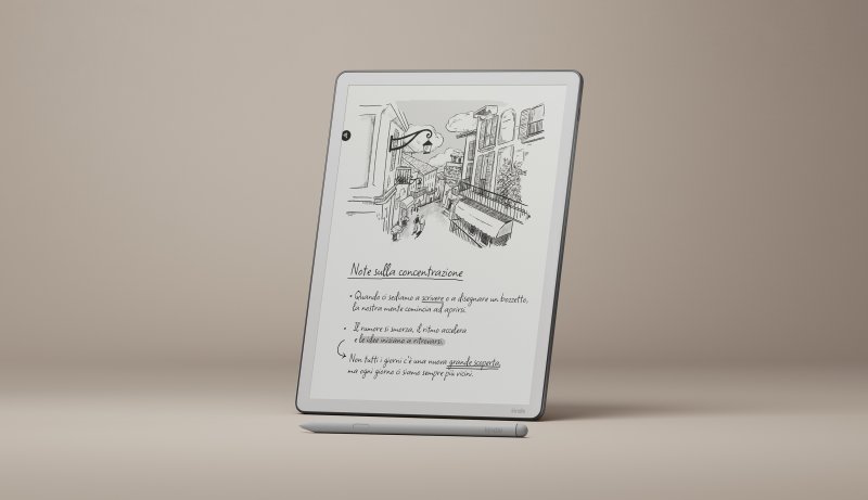 Kindle Scribe Luce Frontale Main