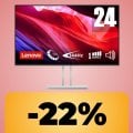 Il monitor Lenovo da 24' con refresh rate da 144hz e tempo di risposta di 1ms è in promo su Amazon al suo minimo storico