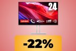Il monitor Lenovo da 24' con refresh rate da 144hz e tempo di risposta di 1ms è in promo su Amazon al suo minimo storico - Notizia