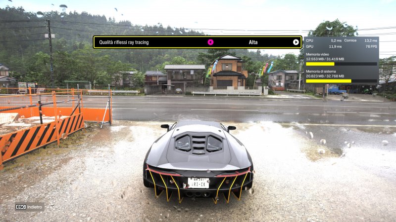 L'impatto del ray tracing fa la differenza sia rispetto al veicolo, che allo scenario