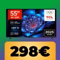 La Smart TV TCL 4K UHD da 55' è al minimo storico su Amazon e costa meno di 300 €