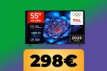 La Smart TV TCL 4K UHD da 55' è al minimo storico su Amazon e costa meno di 300 € - Notizia