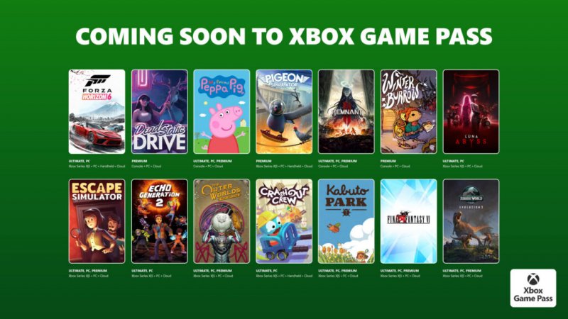 Le locandine dei giochi di Xbox Game Pass