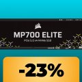 SSD Corsair MP700 Elite: velocità di lettura fino a 10.000 MB/s e scrittura fino a 8.500 MB/s, in offerta su Amazon