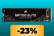 SSD Corsair MP700 Elite: velocità di lettura fino a 10.000 MB/s e scrittura fino a 8.500 MB/s, in offerta su Amazon