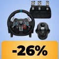 Cambia il modo di vivere i racing game: volante + pedaliera + cambio Logitech in offerta su Amazon