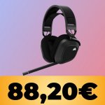 Le cuffie wireless Corsair HS80 costano meno di 90 €: risparmia fino al 41%