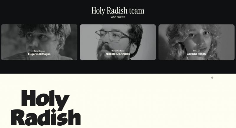 L'interezza dello studio Holy Radish, in un'immagine che abbiamo rubato dal loro sito ufficiale