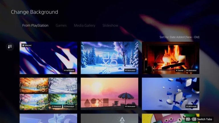 Lo sfondo animato di PlayStation
