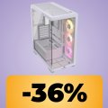 Il case Corsair con vetro panoramico temperato è in promozione su Amazon: puoi acquistarlo praticamente al suo minimo storico