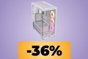 Il case Corsair con vetro panoramico temperato è in promozione su Amazon: puoi acquistarlo praticamente al suo minimo storico