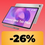 Il tablet Lenovo Idea Tab Plus è in offerta su Amazon: 12,1", refresh rate da 90hz e processore MediaTek