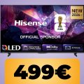 La smart TV Hisense da 50', 4K con Audio Dolby Atmos e Game Mode è in promozione al minimo storico su Amazon