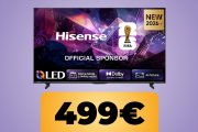 La smart TV Hisense da 50", 4K con Audio Dolby Atmos e Game Mode è in promozione al minimo storico su Amazon