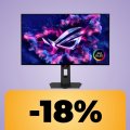 Il monitor WOLED ASUS ROG Strix da 26,5' e 280 Hz è su Amazon al minimo storico