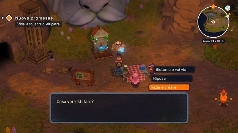 Una delle fontane dove riposarsi e costruire