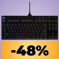 Se sei alla ricerca di una nuova tastiera da gaming dai un'occhiata alla Logitech G PRO TKL in offerta su Amazon