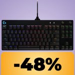 Se sei alla ricerca di una nuova tastiera da gaming dai un'occhiata alla Logitech G PRO TKL in offerta su Amazon