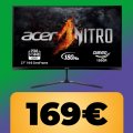Il monitor da gaming ACER Nitro da 27' con pannello curvo e un refresh rate da 180Hz è al suo minimo storico su Amazon