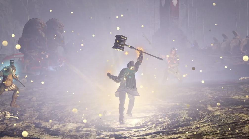 Un personaggio di Camelot Unchained con il martello in mano