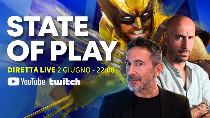 Pierpaolo Greco e Alessio Pianesani commenteranno in diretta le novità su Marvel's Wolverine e tutti gli altri annunci dello State of Play