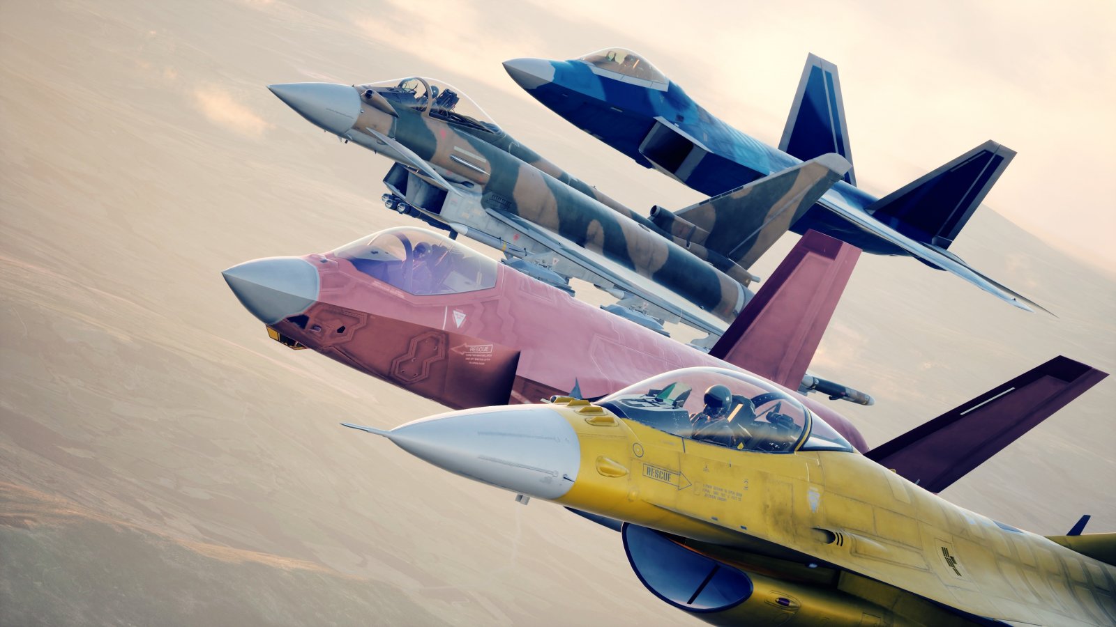 Alcuni degli aerei di Ace Combat 8: Wings of Theve