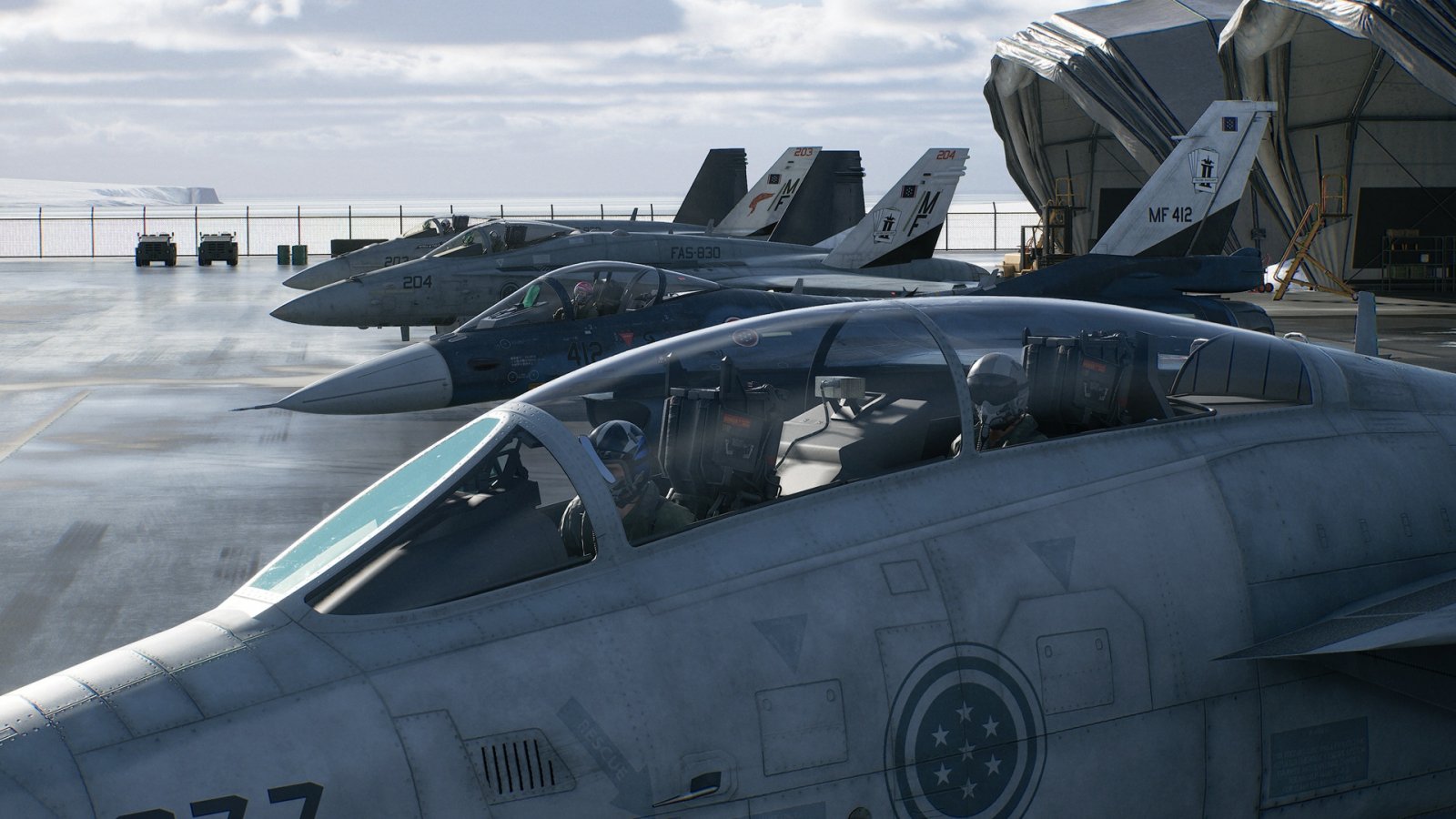 Una scena di Ace Combat 8