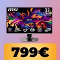 Il monitor MSI MPG QD-OLED da 32' costa 700 € in meno su Amazon