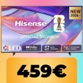 La smart TV Hisense da 65' è al minimo storico su Amazon: 4K, 60Hz, audio Dolby Atmos, Game Mode Plus e Alexa integrata