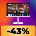 Il monitor MSI da 27', 4K con Dolby Audio e Google Assistant integrato è perfetto come seconda TV: su Amazon è al minimo storico