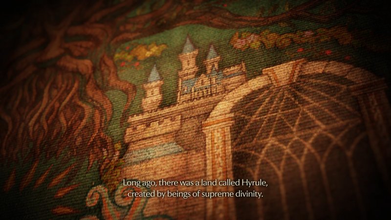 Il Castello di Hyrule nell'arazzo del trailer