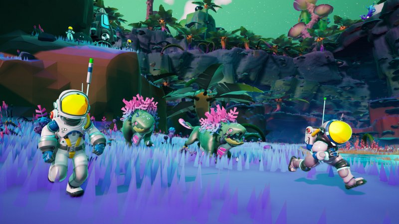 Esploratori spaziali in azione in Starseeker: Astroneer Expeditions