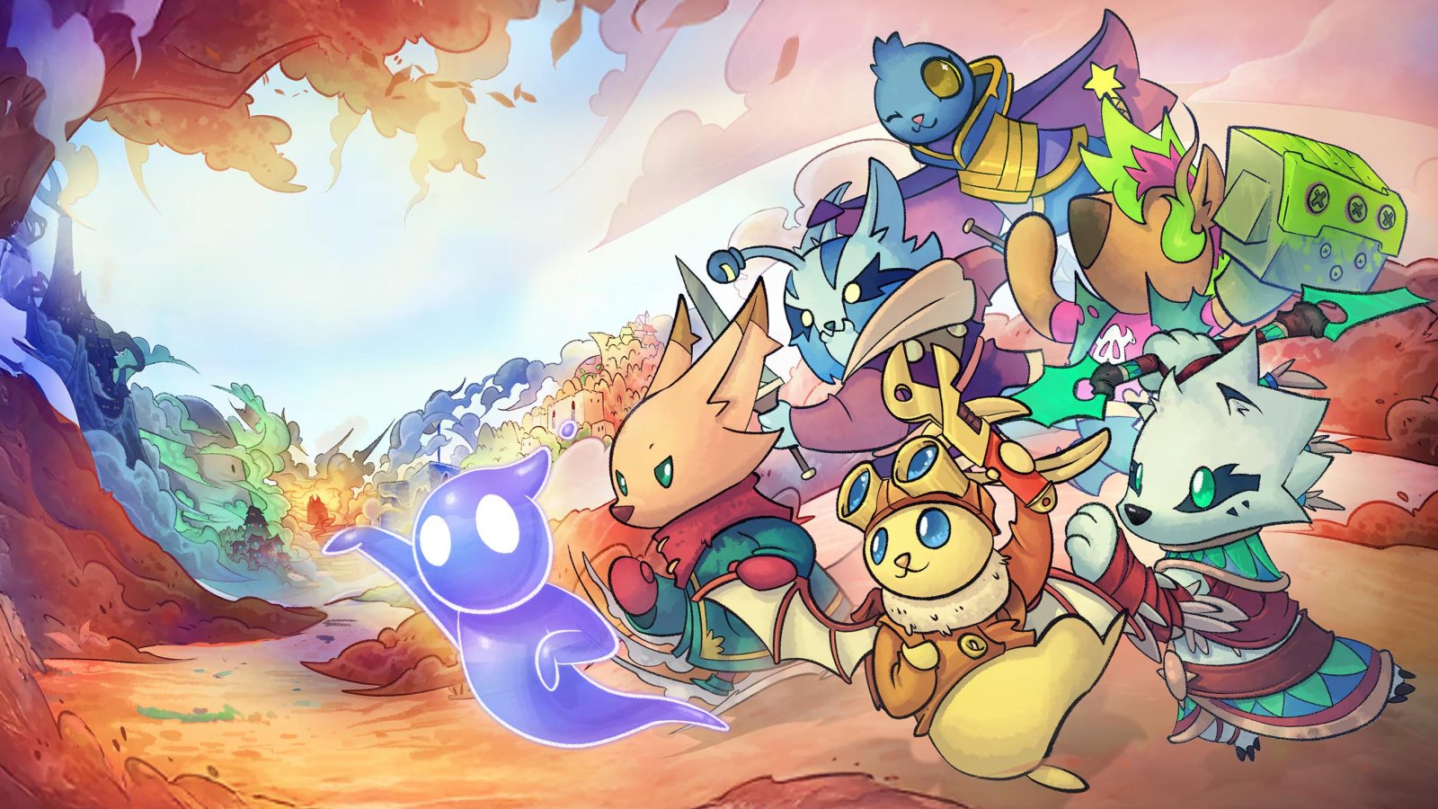 Artwork con i personaggi di The Lonesome Guild