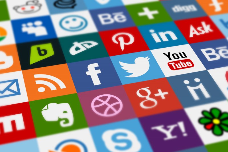 Le icone di alcuni social network